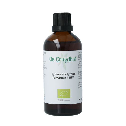 Cruydhof Cynara scolymus artisjok tinctuur in 100ml bottle, herbal supplement with natural ingredients, bio quality.