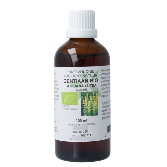 Cruydhof Gentiana lutea radix / gentiaan tinctuur bio 100.00 Milliliter