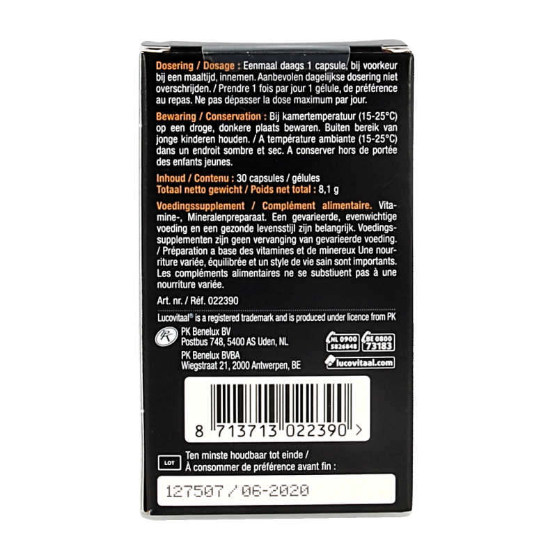 Lucovitaal Ogen scherp zien & vochtbalans 30 Capsules