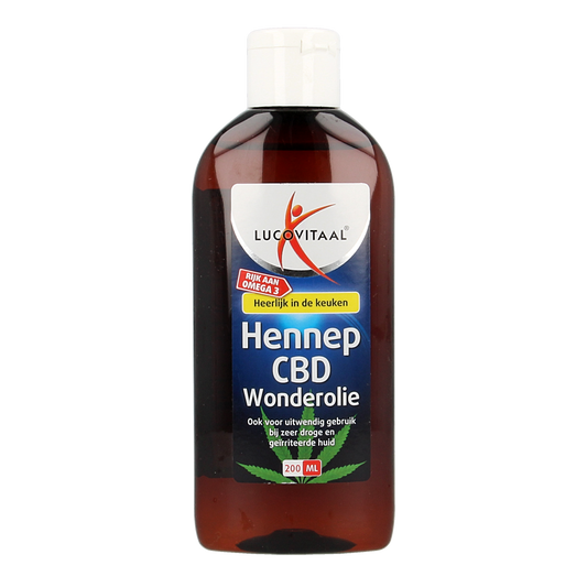 Lucovitaal Hennep CBD huidwonder olie 200.00 Milliliter