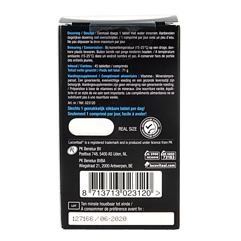 Lucovitaal Magnesium spanning stress & vermoeidheid 45 Tabletten