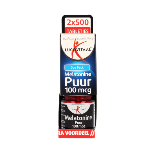 Lucovitaal Melatonine duo 0.1mg 2 x 500 tabletten 1000 Tabletten