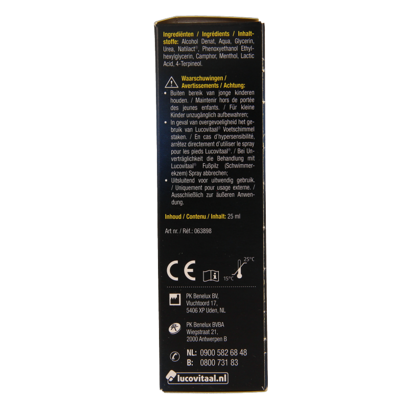 Lucovitaal Voetschimmel zwemmerseczeem spray 25 Milliliter