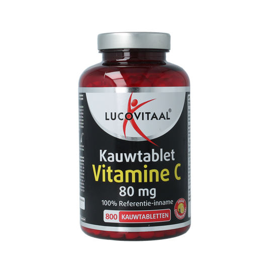 Lucovitaal Vitamine C 80mg citroen 800.00 Kauwtabletten