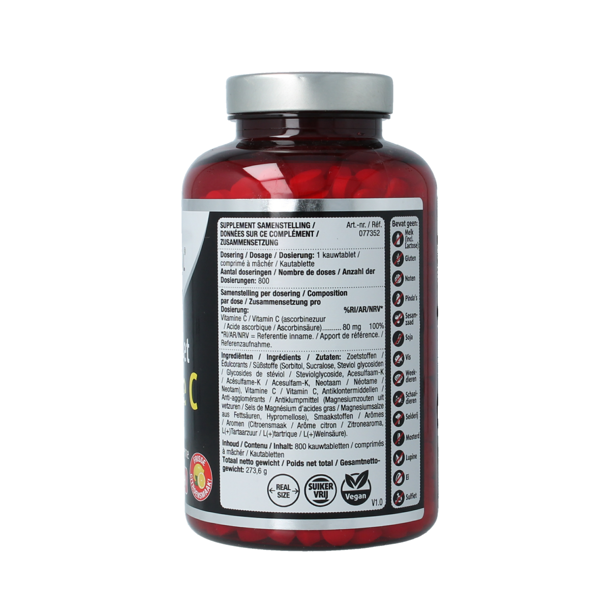 Lucovitaal Vitamine C 80mg citroen 800.00 Kauwtabletten