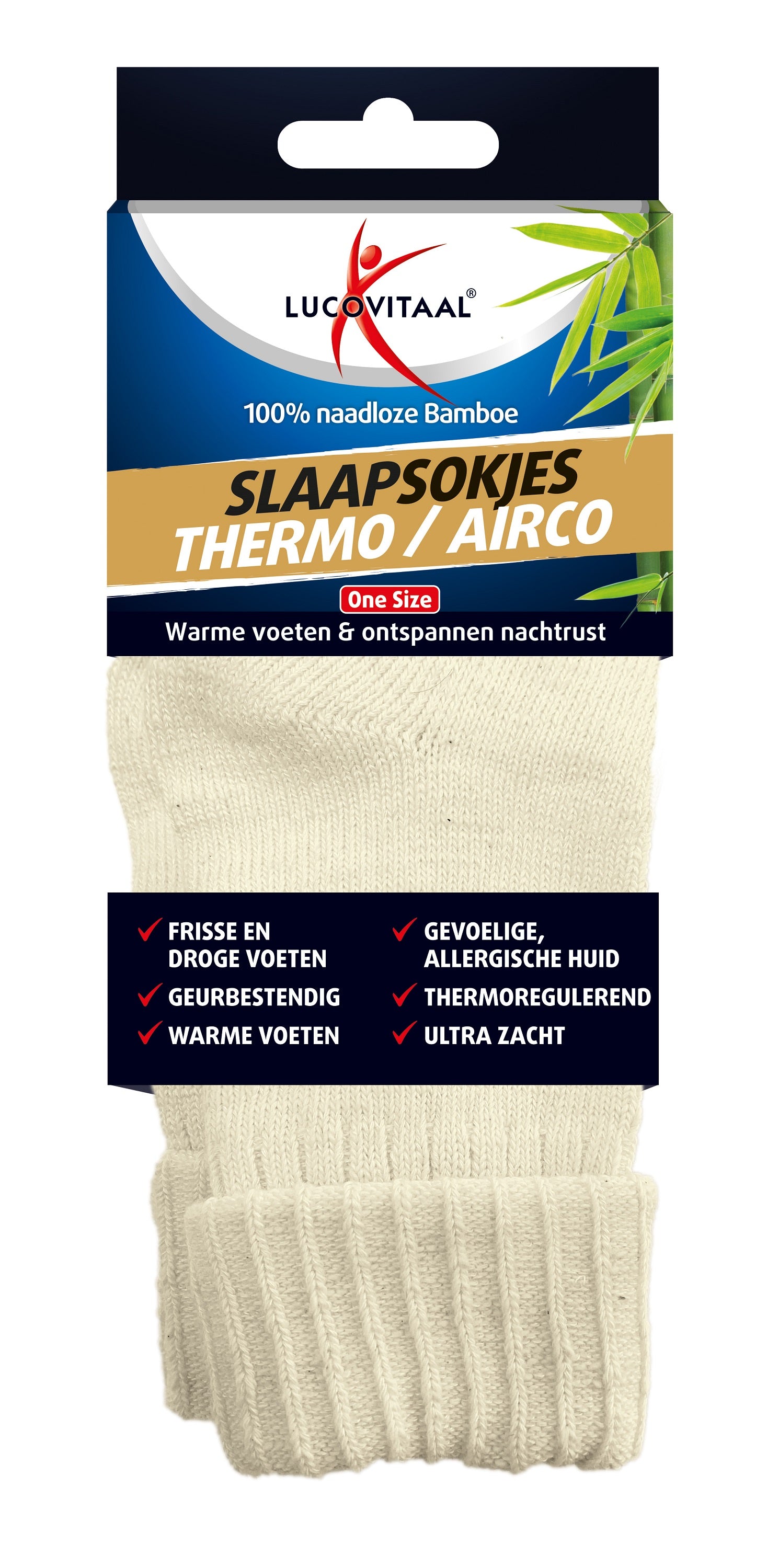Lucovitaal Bamboe slaapsokjes 1 Paar
