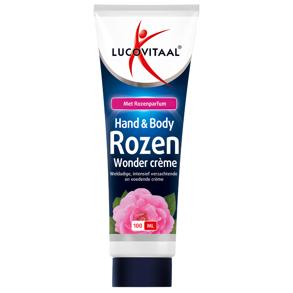 Lucovitaal Hand & body rozen wonder creme 100.00 Milliliter