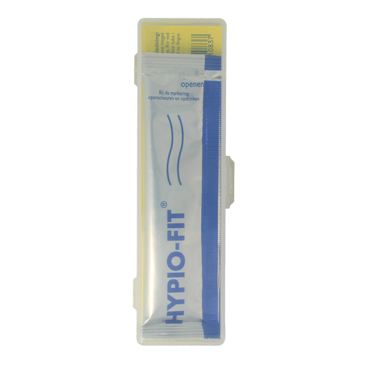 Hypio-Fit Brilbox lemon energy sachets, 18 grams each, with sweeteners and sugars, shown in two sachets on a white background.