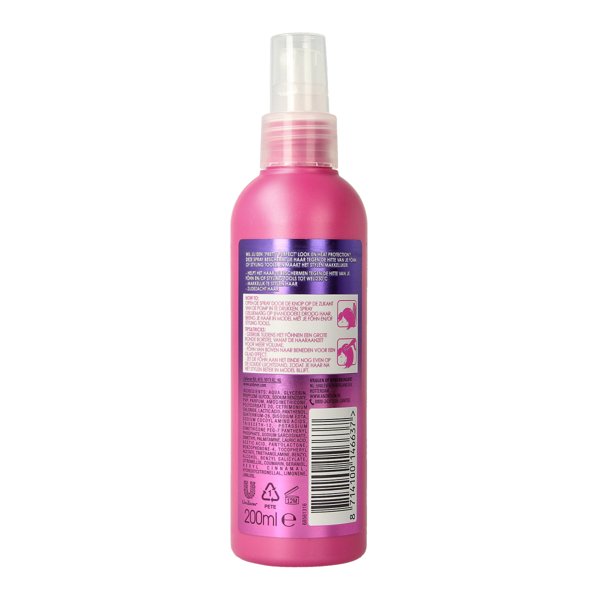 Andrelon Haarspray pink heat protection 200.00 Milliliter