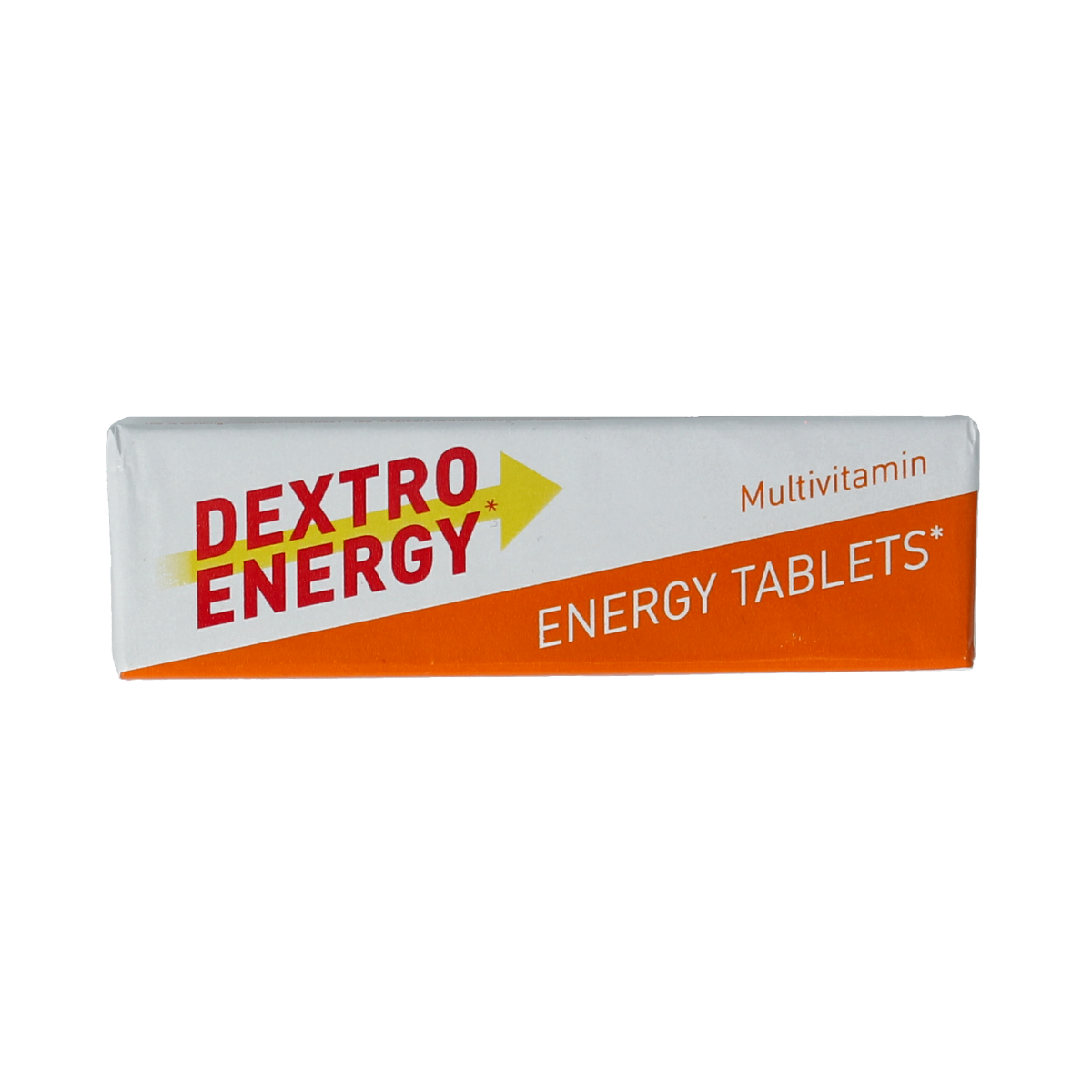Dextro Multivitamine tablet for sugars and sweeteners, 47 grams, displayed in a clear container with branding and dosage information.