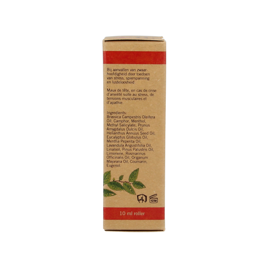 Aromed Megrana hoofdroller 10ml for body care, featuring a compact rollerball applicator and Aromed branding.