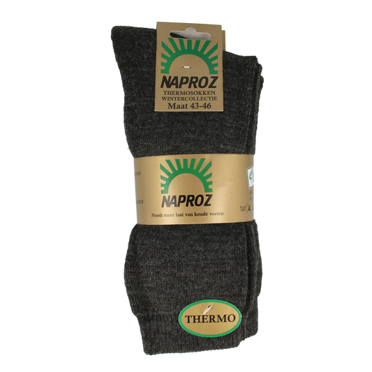Naproz Thermo sokken grijs maat 43-46  3.00 Paar