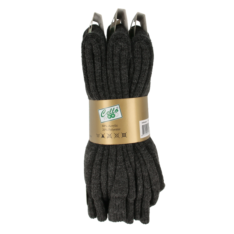 Naproz Thermo sokken grijs maat 43-46  3 Paar