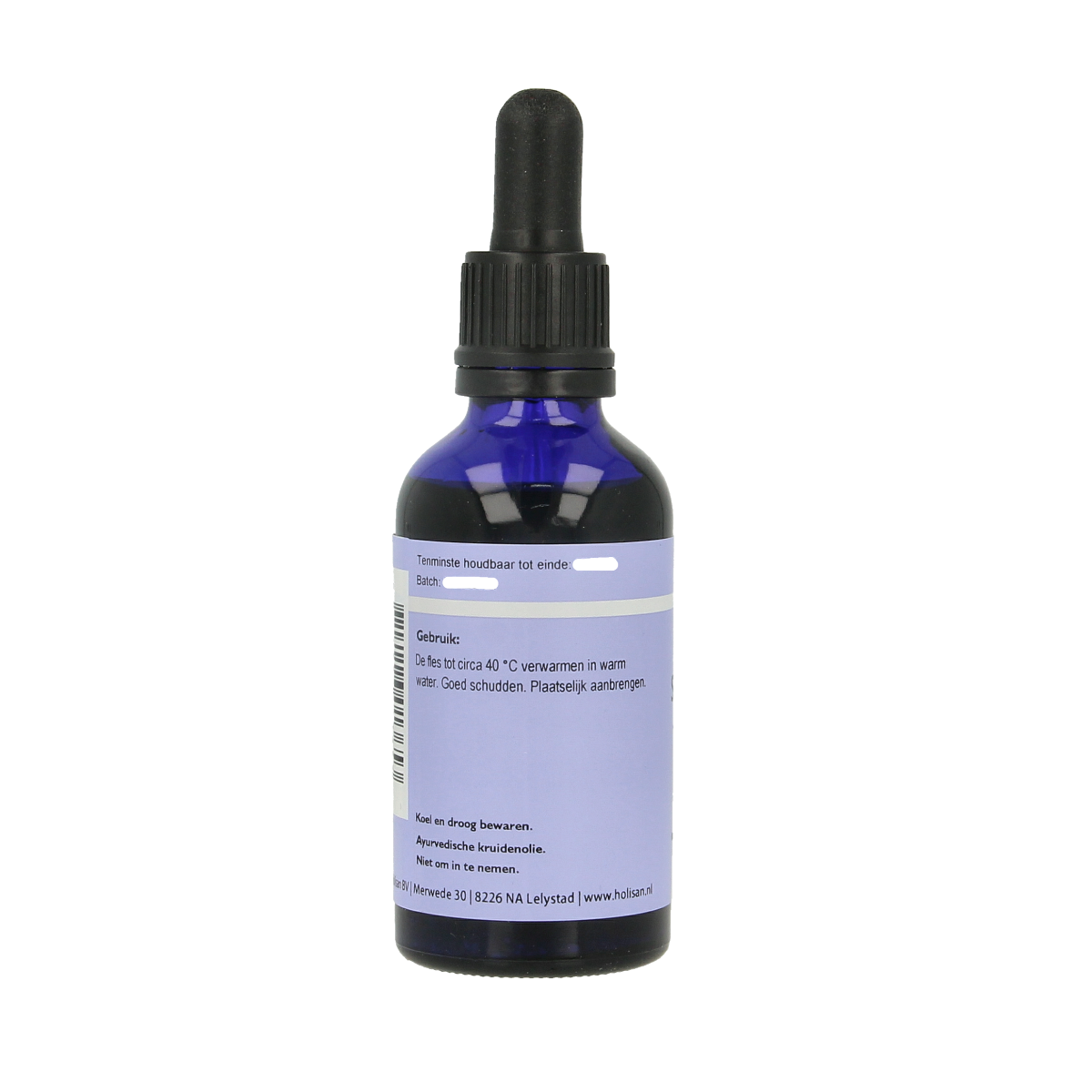Holisan Subidan herbal oil in a 50ml bottle, featuring natural ingredients for herbal preparations.