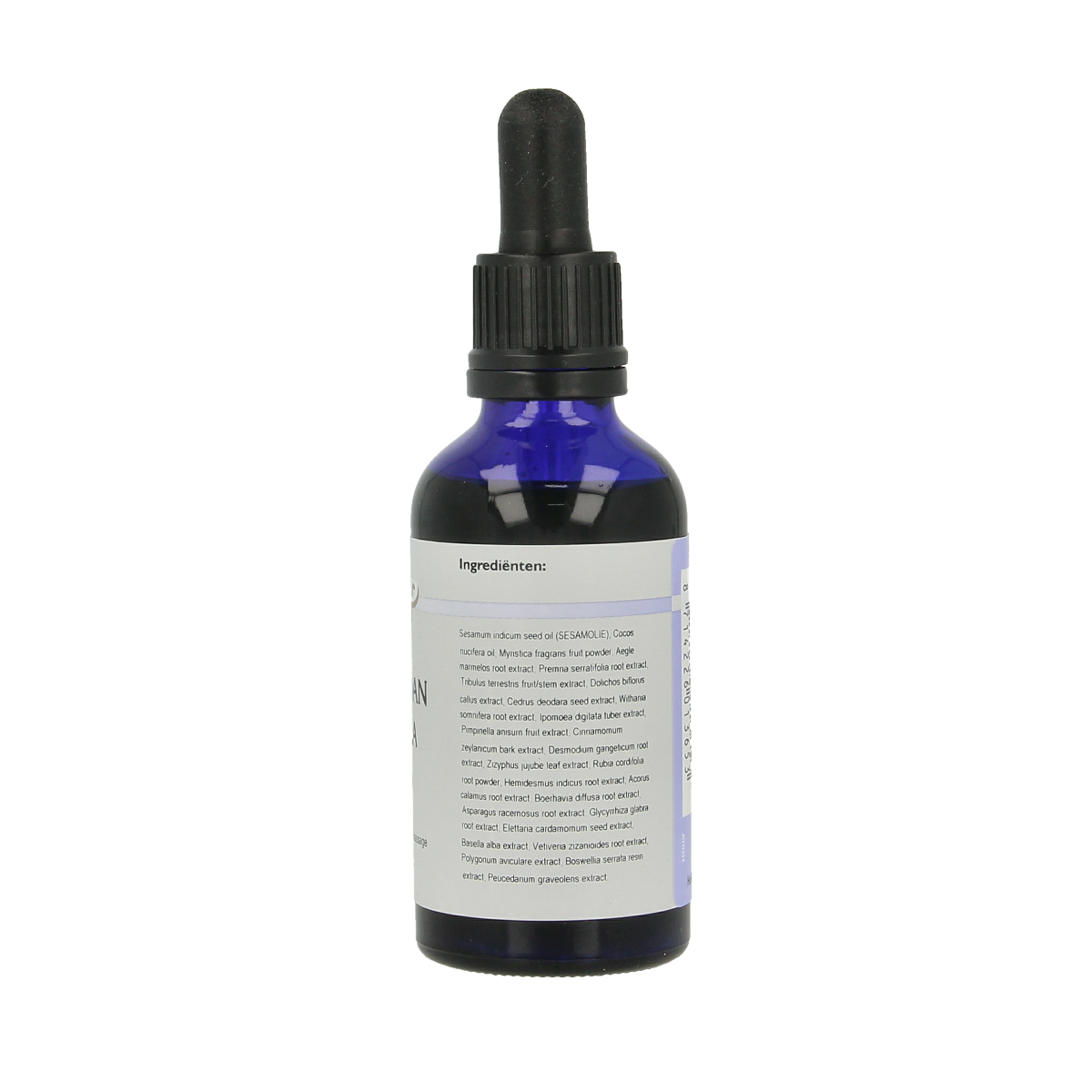Holisan Subidan herbal oil in 50ml bottle, featuring natural ingredients for herbal preparation.