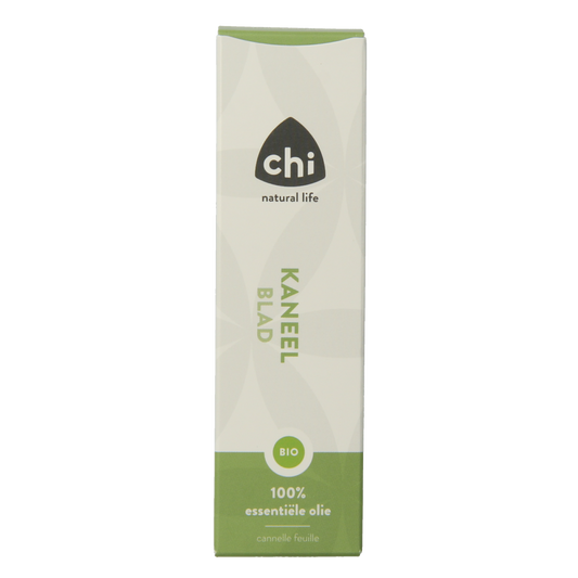 Chi Chi Kaneel bio essential oil in 10ml bottle, aromatic cinnamon oil from natural, organic sources.