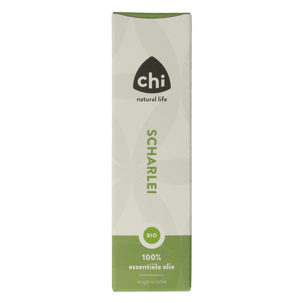 Chi Scharlei eco bio essential oil in a 10ml bottle, showcasing the amber glass container and product label.