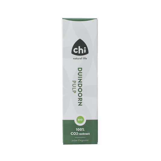 Chi Duindoorn pulp complex CO2 bio essential oil in a 10ml bottle, featuring a clear glass container with a white cap and label.