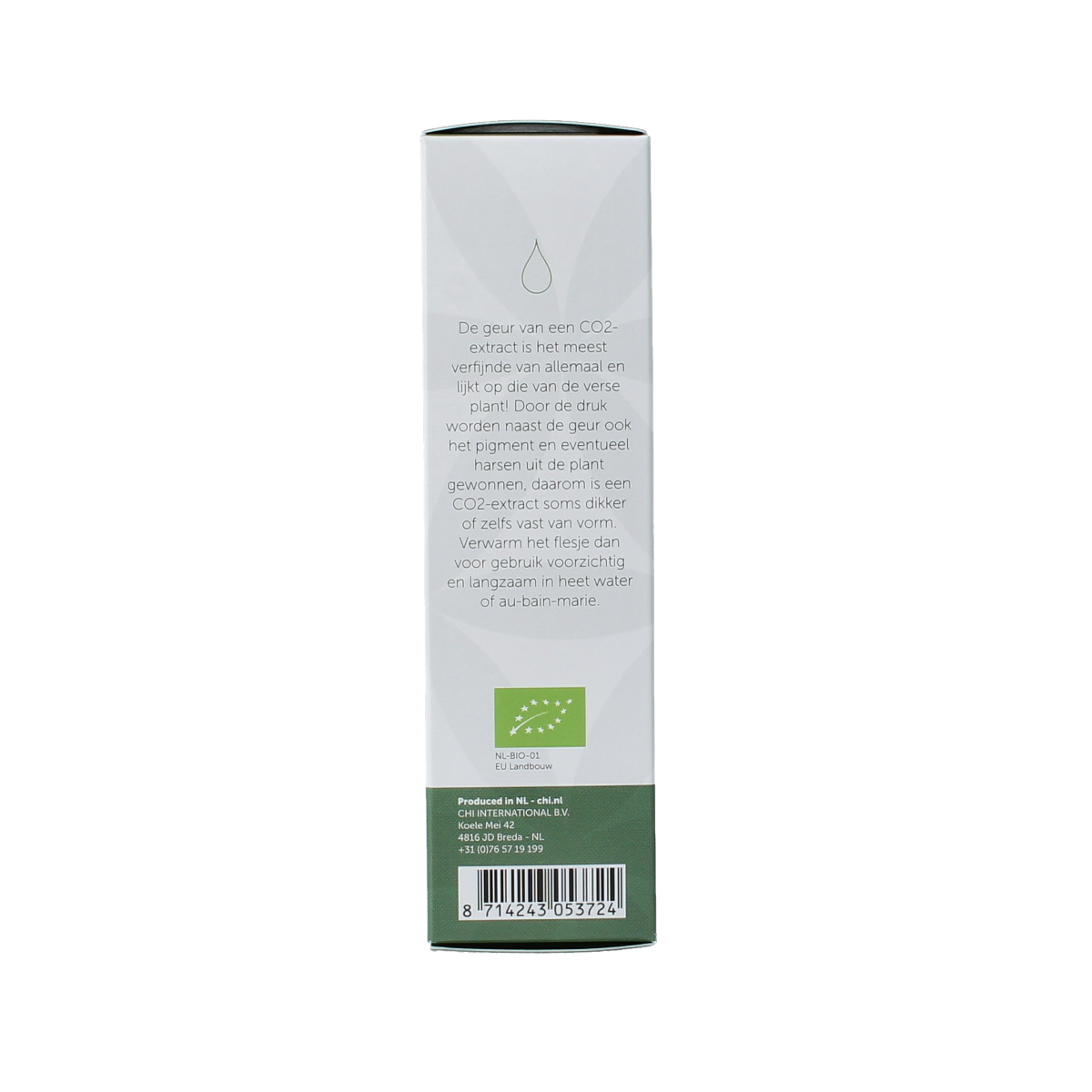 Chi Duindoorn pulp complex CO2 bio essential oil in 10ml bottle, featuring a dark amber glass container with a dropper top.