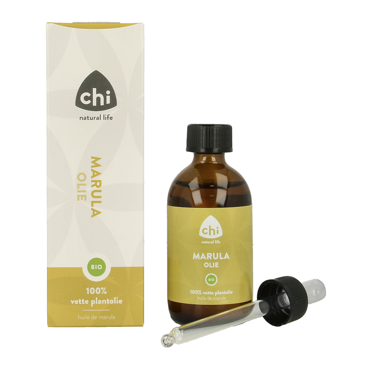 Chi Marula Bio Oil for body care, 50ml, featuring a sleek bottle with the Chi branding and natural Marula oil inside.