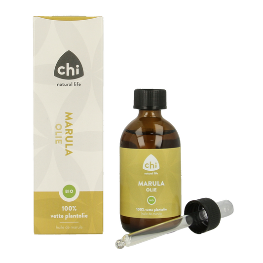 Chi Marula Bio Oil for body care, 50ml, featuring a sleek bottle with the Chi branding and natural Marula oil inside.