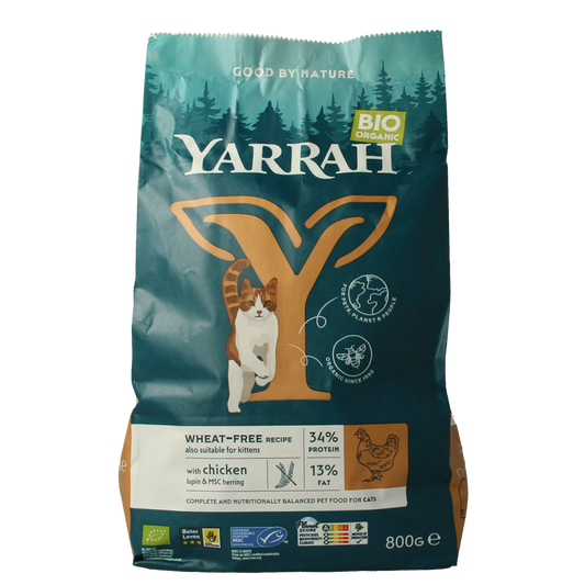 Yarrah Kattenvoer wheat-free bio 800.00 Gram