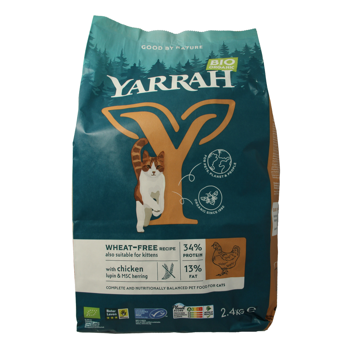 Yarrah Kattenvoer wheat-free bio 2400.00 Gram
