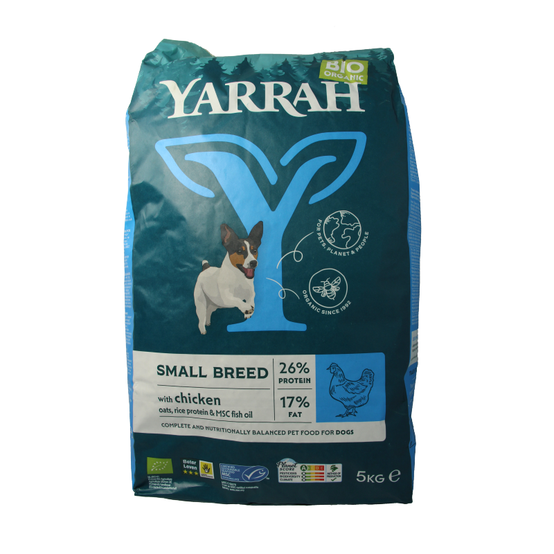 Yarrah Small breed hondenvoer met kip bio MSC 5000 Gram