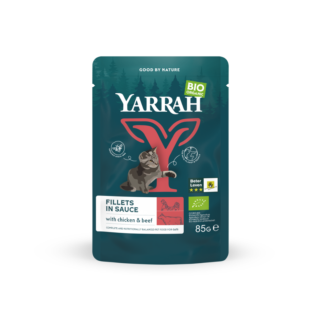 Yarrah Kat filets met rund en kip in saus bio 85.00 Gram