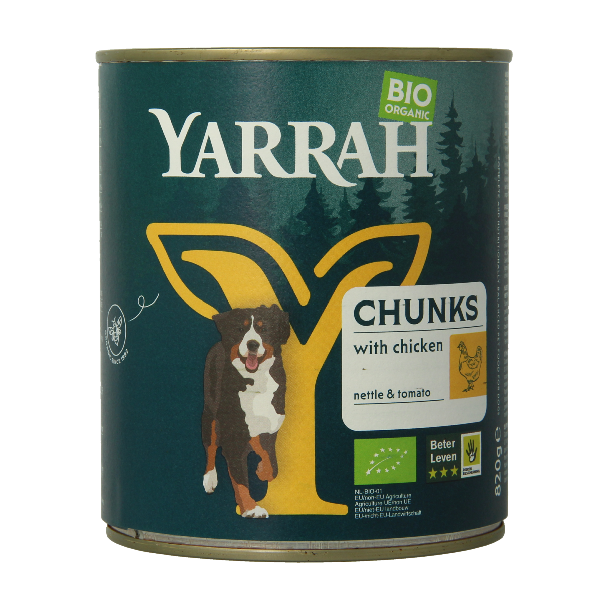 Yarrah Hondenvoer chunks kip in saus bio 820.00 Gram