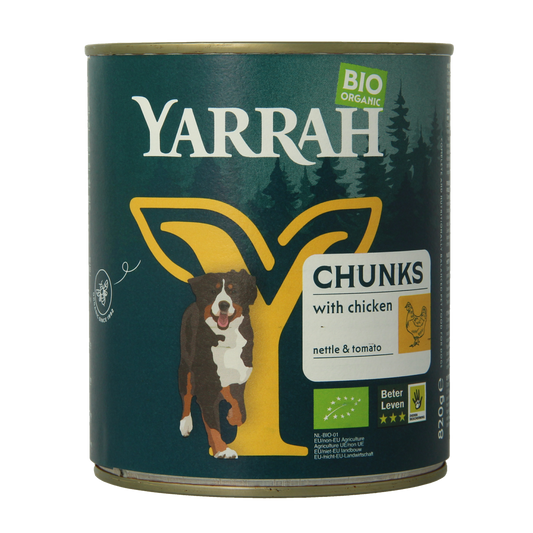 Yarrah Hondenvoer chunks kip in saus bio 820.00 Gram