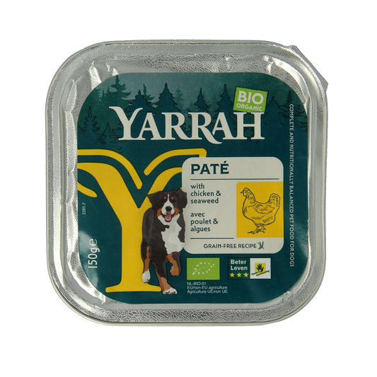 Yarrah Hondenvoer pate met kip en zeewier bio 150.00 Gram