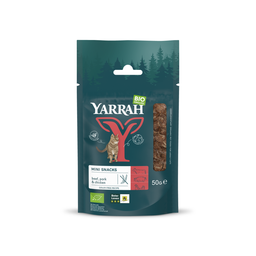 Yarrah Op=Op Mini snack voor katten bio 50.00 Gram