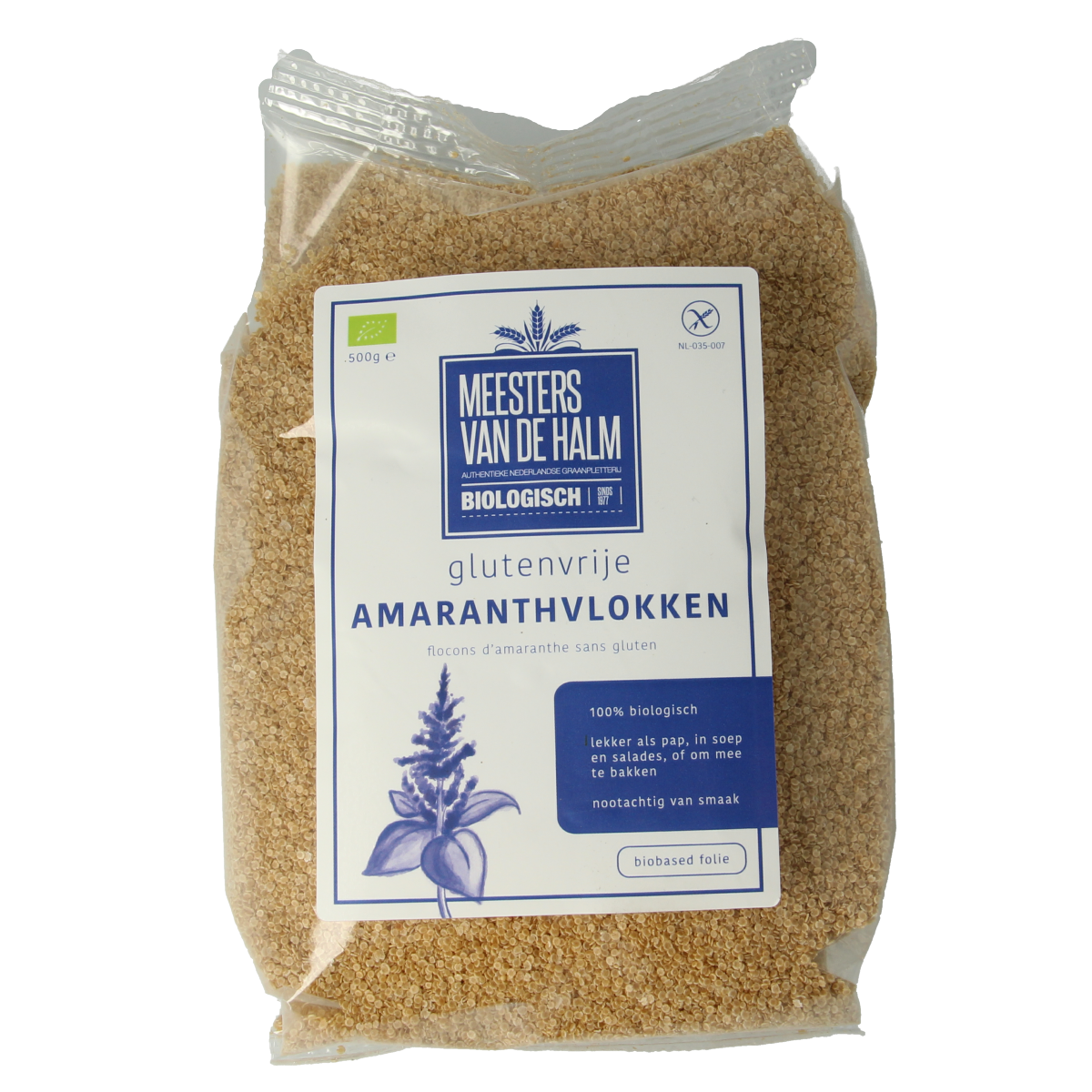 De Halm Amaranthvlokken bio 500.00 Gram