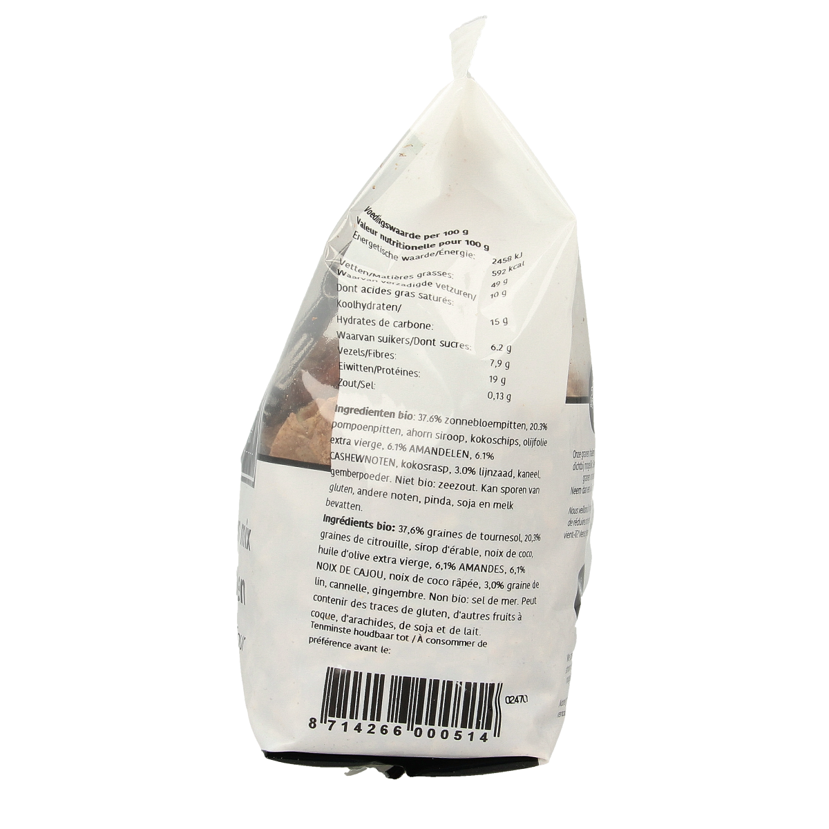 De Halm Ovengebakken noten en zaden bio LOGISCH 400.00 Gram