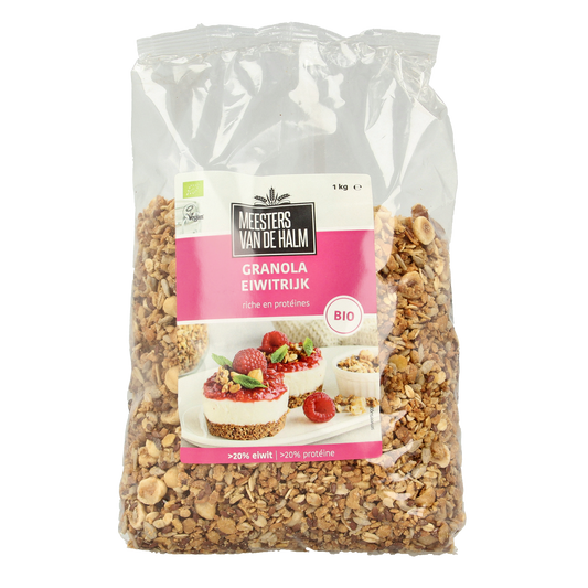 De Halm Granola eiwitrijk bio 1.00 Kilogram