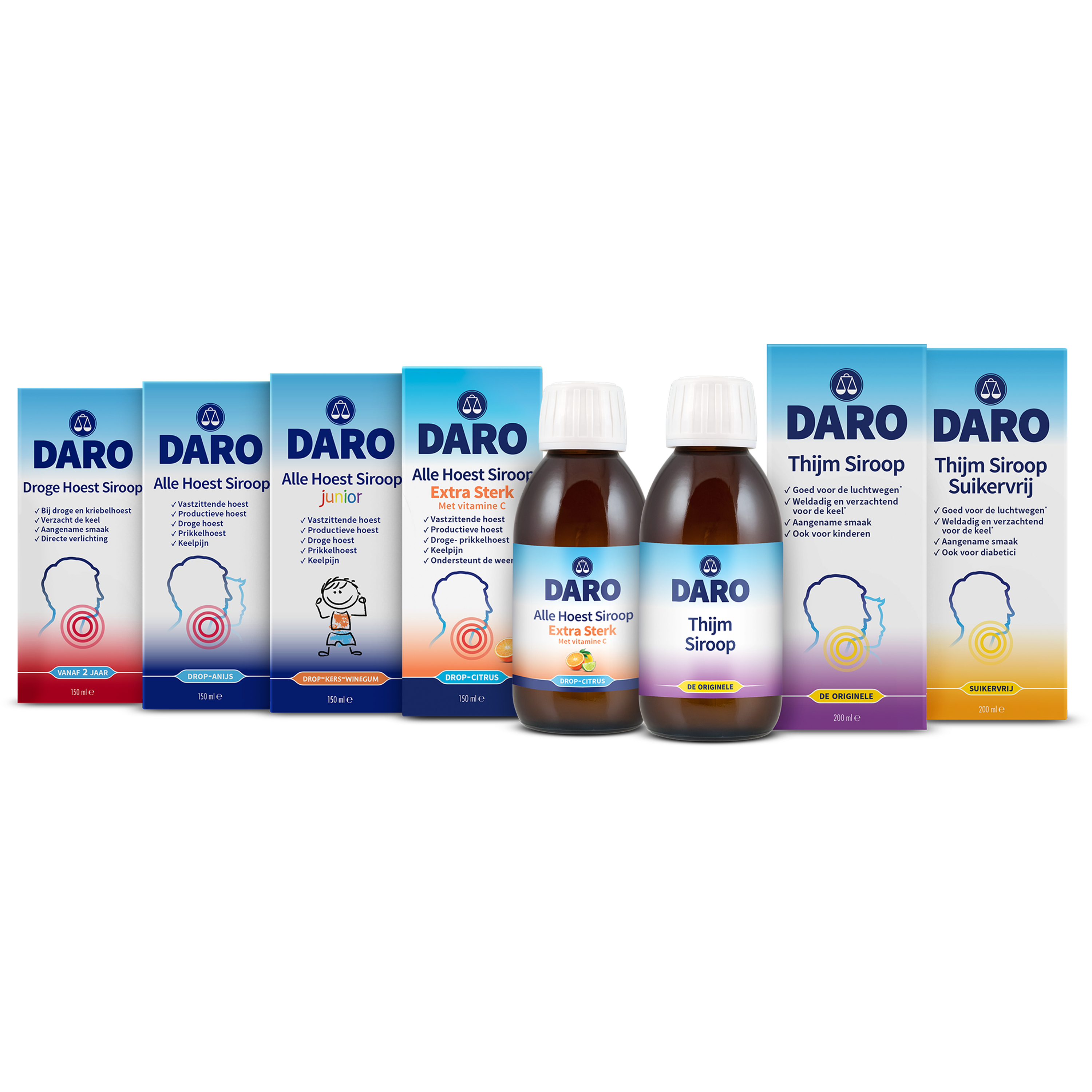 Daro Alle hoest siroop extra sterk met vitamine C 150 Milliliter