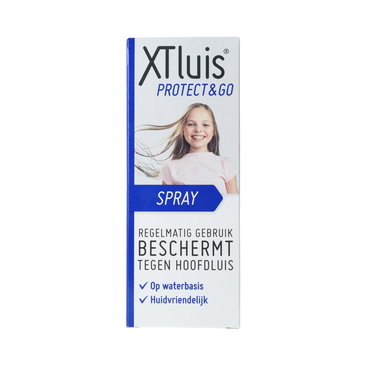 XT Luis Protect & Go spray 200ml for hair care, featuring the product bottle with spray nozzle and label detail.