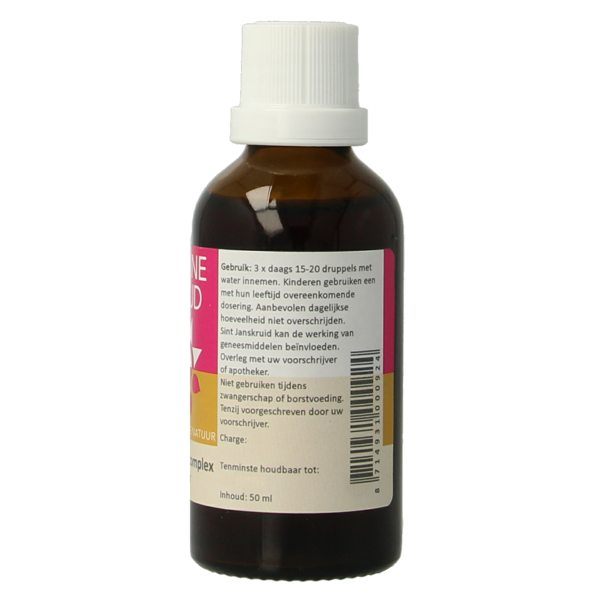 Zonnegoud Millefolium complex herbal supplement in a 50ml bottle, from the Zonnegoud Kruidenpreparaten line.