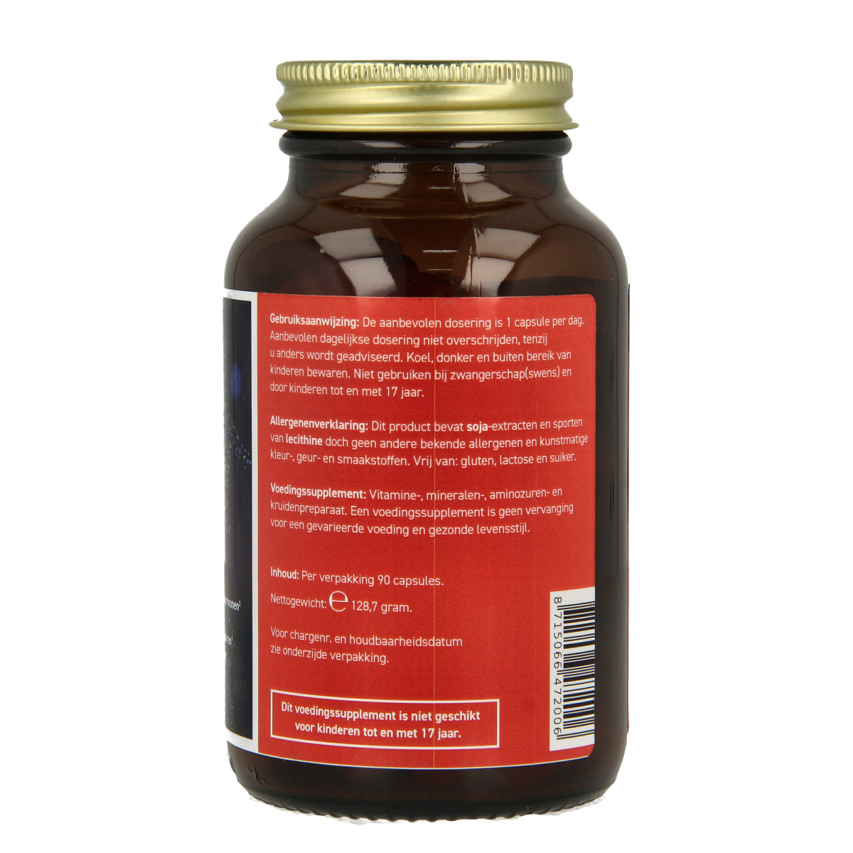 All Natural Multi vrouw vitamin capsules, 90 count, showing the colorful capsules in the bottle for women’s daily supplement.
