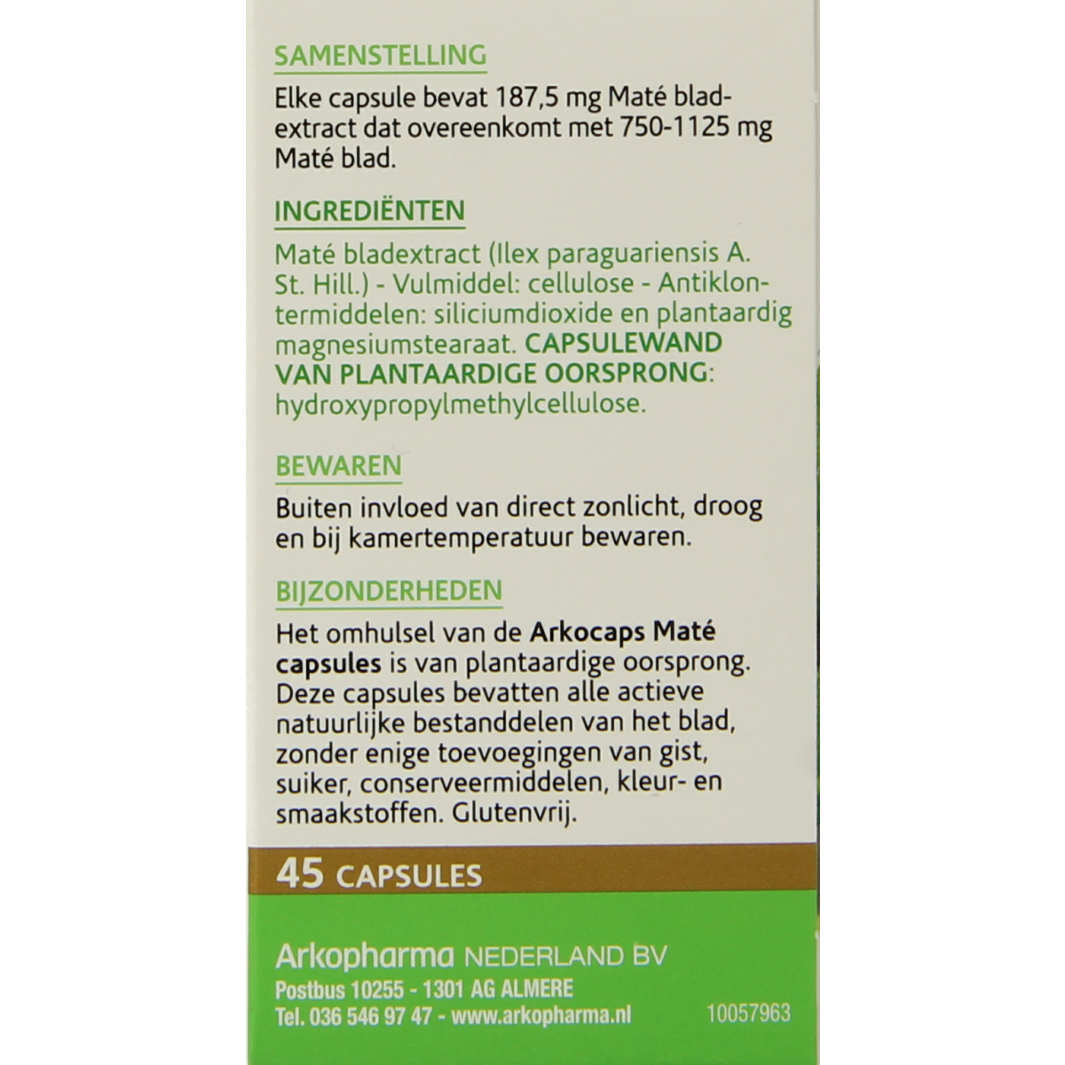 Arkocaps Mate 45.00 Capsules