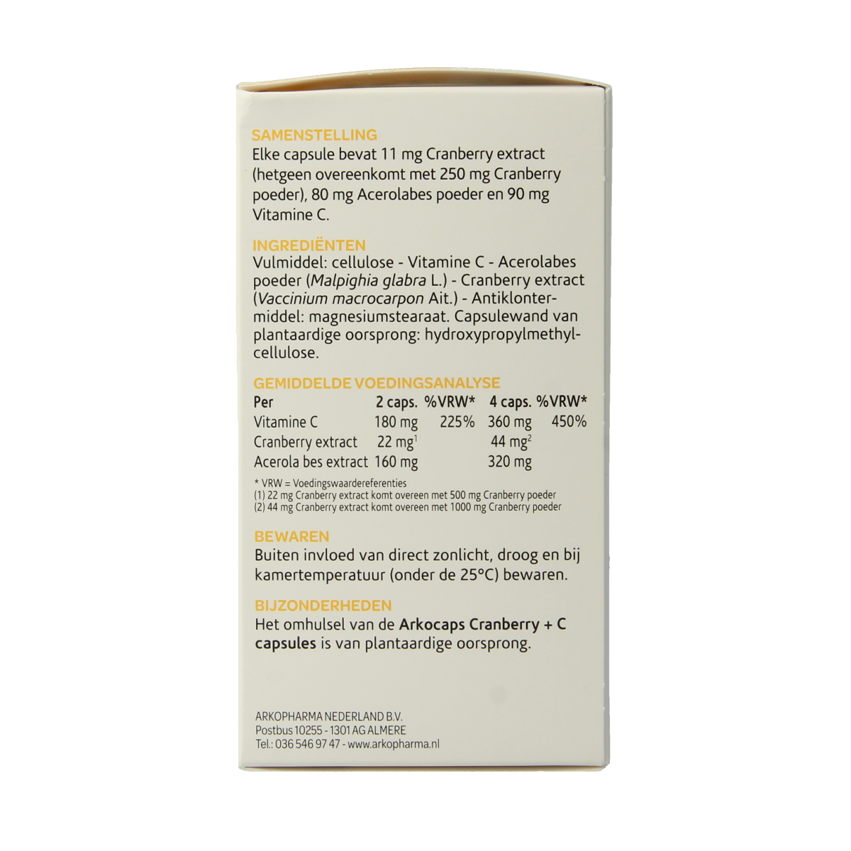 Arkocaps Cranberry & Vitamine C 150.00 Capsules