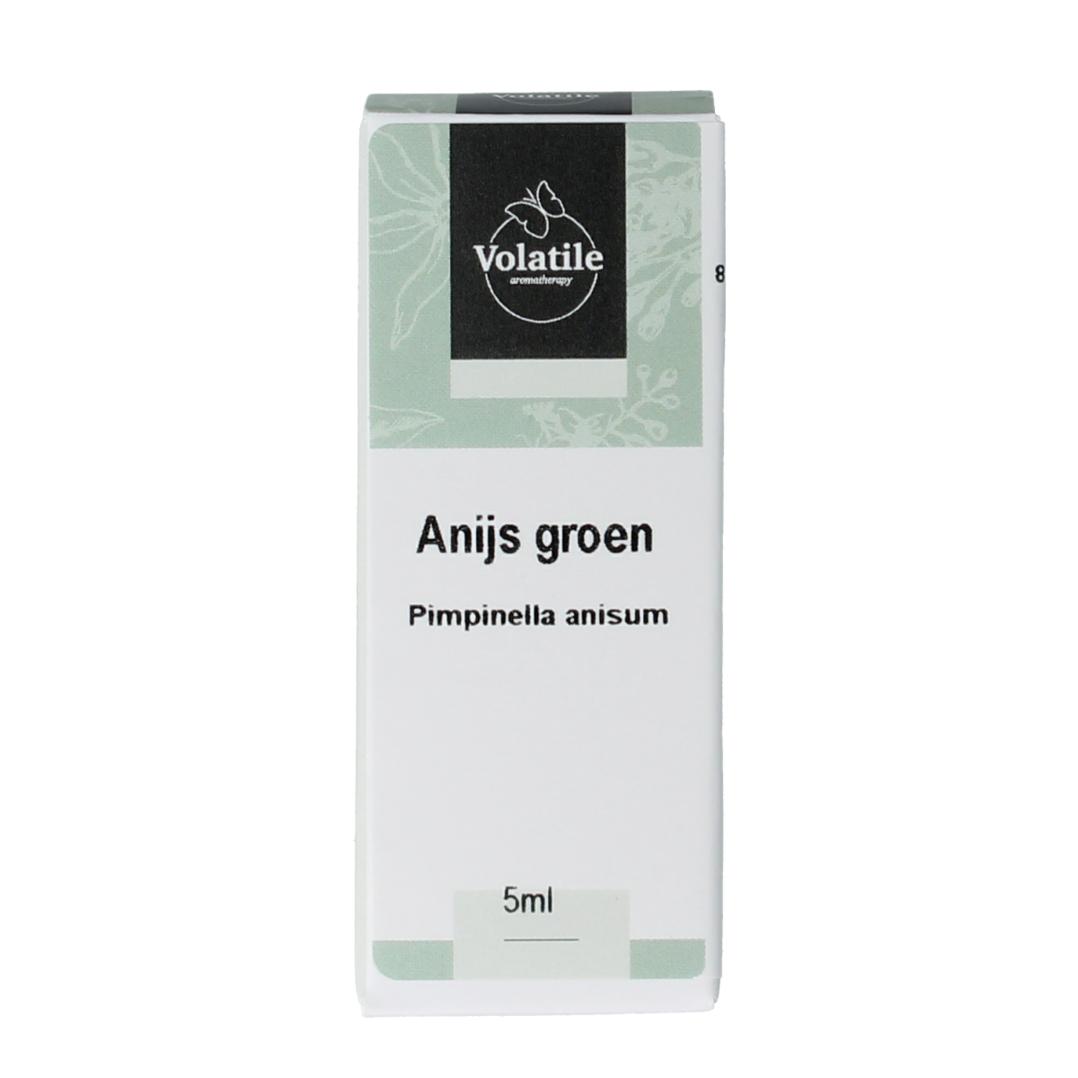 Volatile Anijs groen essential oil bottle, 5ml, natural aromatic etherische oliën with vibrant green label and cap.