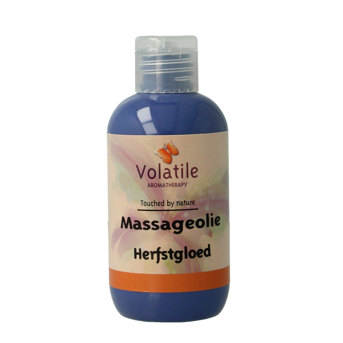 Volatile herfstgloed massageolie in 100ml bottle, natural body care product with warm, autumn-inspired scent and soothing texture