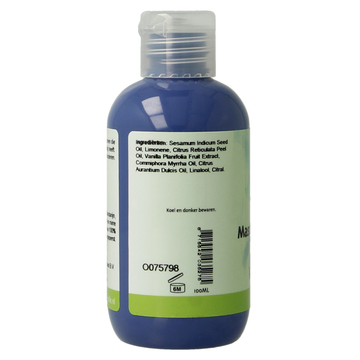 Volatile sesam massage oil in a 100ml bottle, used for body care and relaxation, with a warm sun-inspired scent.