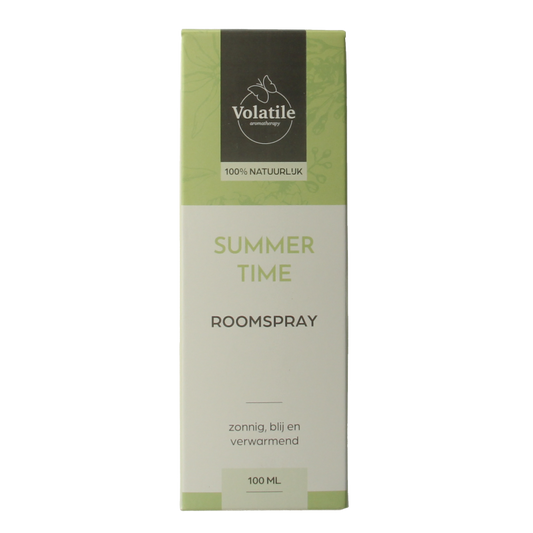 Volatile Roomspray Summertime aromatherapy bottle, 100ml, with floral and citrus scent, designed to freshen and invigorate indoor spaces.