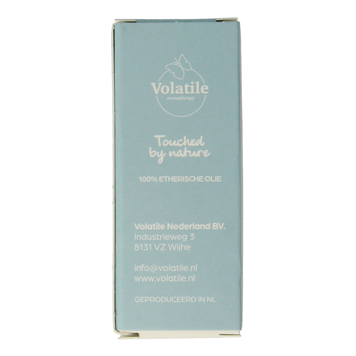 Volatile Neusje Vrij 5ml essential oil bottle, clear glass with label, used for aromatherapy and natural wellness.