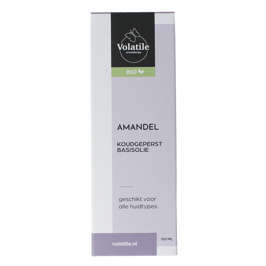 Volatile Amandel koudgeperst basisolie in glazen fles, 100ml, voor lichaamsverzorging, natuurlijke amandelolie