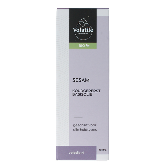 Volatile Sesam koudgeperst basisolie bio glazen fles 100.00 Milliliter