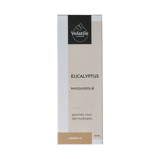 Volatile Massageolie eucalyptus glas met pomp 100.00 Milliliter